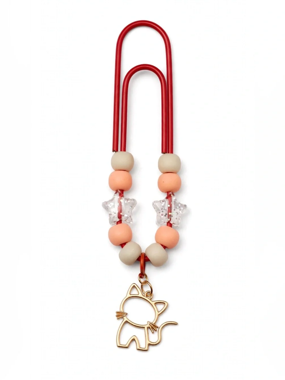 Jumbo paper clip Kids Colorful Beaded Paperclip Charms - Assorted Pastel (Set)